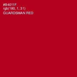 #B4011F - Guardsman Red Color Image